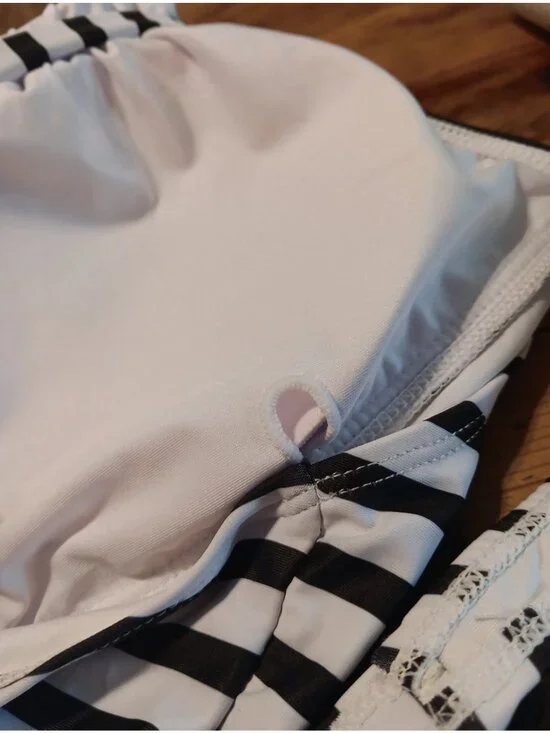 Daci Womens Plus 22W Striped One Piece Swimsuit Tummy Control Retro Ruched NWT - Picture 6 of 7